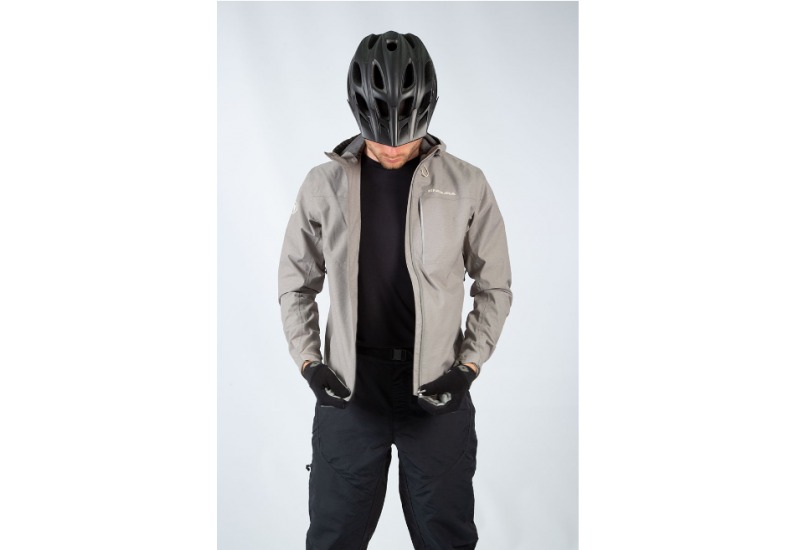 VESTE A CAPUCHE IMPERMEABLE HUMVEE HOMME ENDURA GRIS FOSSILE
