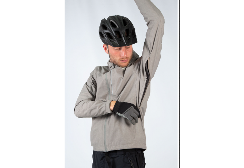 VESTE A CAPUCHE IMPERMEABLE HUMVEE HOMME ENDURA GRIS FOSSILE