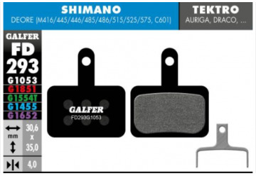 PLAQUETTES DE FREINS GALFER DEORE NOIR