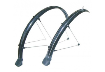 PAIRE DE GARDE BOUE 28 " 48 mm VELO STRONGLIGHT NOIR A TRINGLES