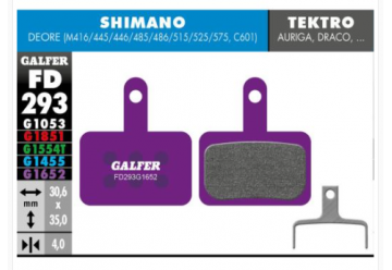 PLAQUETTES GALFER E-BIKE SHIMANO DEORE (B03S)