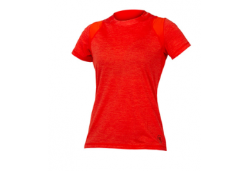ENDURA MAILLOT SINGLETRACK M/C FEMME PAPRIKA