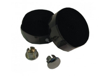 JEU DE GUIDOLINE BIKE RIBBON PROFESSIONNELLE AVEC BOUCHONS NOIRE