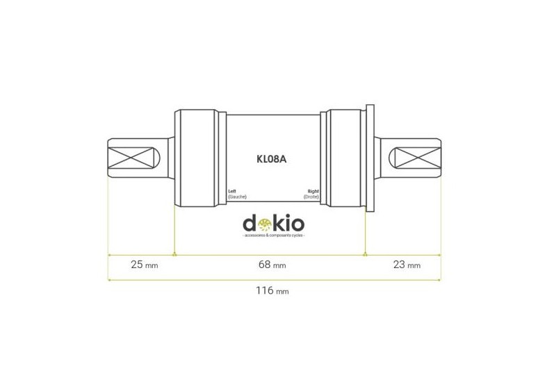 BOITIER DE PEDALIER DOKIO KL08A