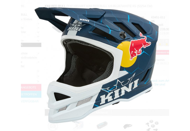 CASQUE DHC Helmet Kini Red Bull 1.0 blue/white