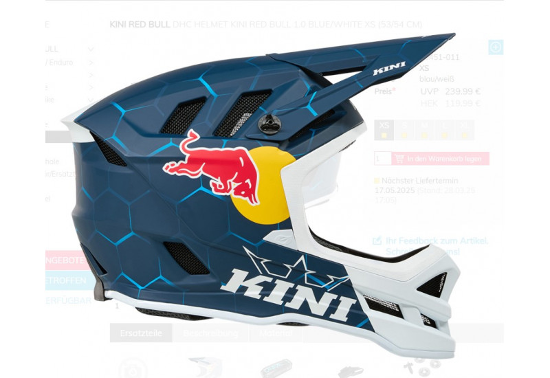 CASQUE DHC Helmet Kini Red Bull 1.0 blue/white