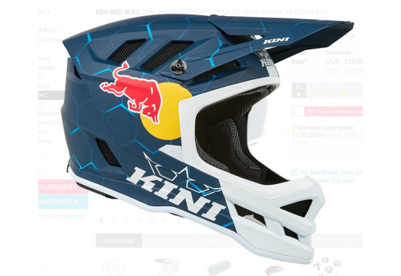 CASQUE DHC Helmet Kini Red Bull 1.0 blue/white