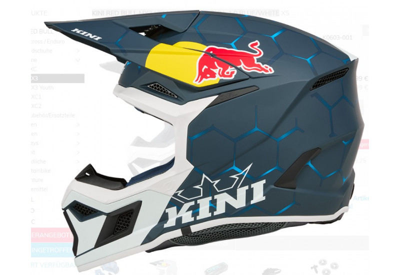 CASQUE Kini Red Bull MX3 Helmet Kini Red Bull 1.0 blue/white