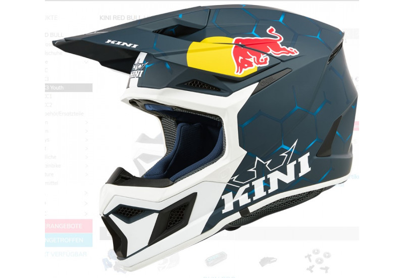 CASQUE ENFANT MOTO CROSS Kini Red Bull MX3 Youth Helmet Kini Red Bull 1.0 blue/white