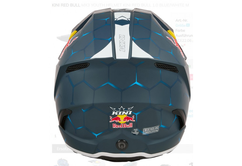 CASQUE ENFANT MOTO CROSS Kini Red Bull MX3 Youth Helmet Kini Red Bull 1.0 blue/white