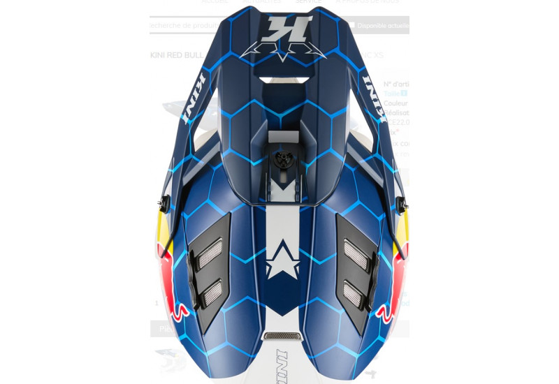 CASQUE MOTO Kini Red Bull EXC Casque Kini Red Bull 1.0 bleu/blanc