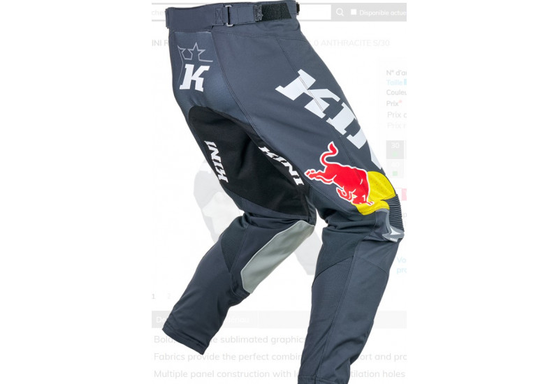 PANTALON Kini Red Bull MXC Pants Kini Red Bull 1.0 anthracite