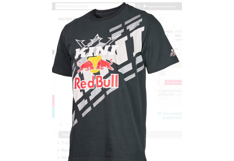 TEE SHIRT ENFANT Kini Red Bull ST Tee Youth Kini Red Bull 1.0 anthracite