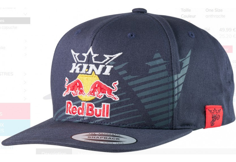CASQUETTE Kini Red Bull LI Cap Kini Red Bull 3.0 anthracite One Size