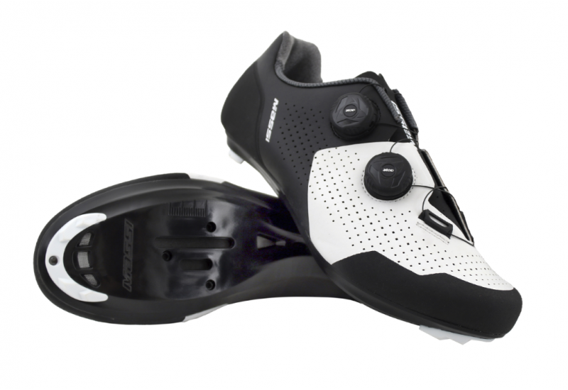 MASSI CHAUSSURES DE  ROUTE HOMME  PROTEAM NOIR BLANC