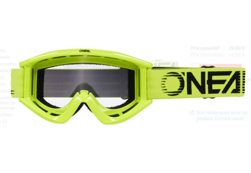 LUNETTE/MASQUE O'Neal B-ZERO Goggle neon yellow
