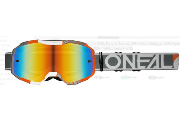 LUNETTE/MASQUE O'Neal B-10 Goggle DUPLEX white/gray/orange - radium red