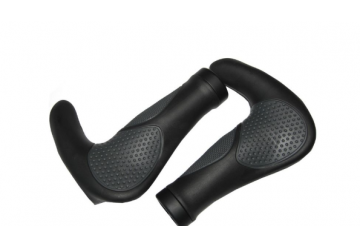 JEU DE POIGNÉES ERGOTEC OSLO VTT KRATON/GEL 147 mm DIAMÈTRE 22 mm NOIRES/GRISES