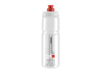 BIDON ELITE JET TRANSPARENT LOGO ROUGE 750 ml