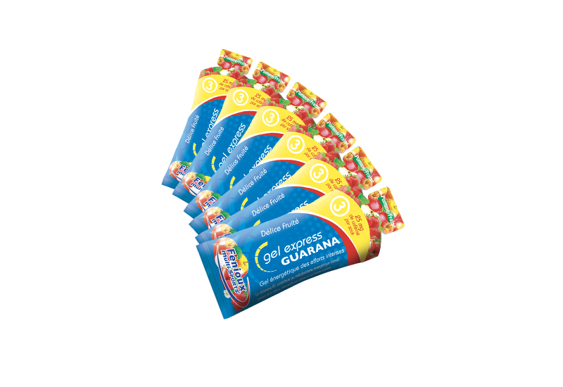 FENIOUX STICK FRUITE GEL EXPRESS GUARANA 3 ( BOITE DE 25 STICKS)