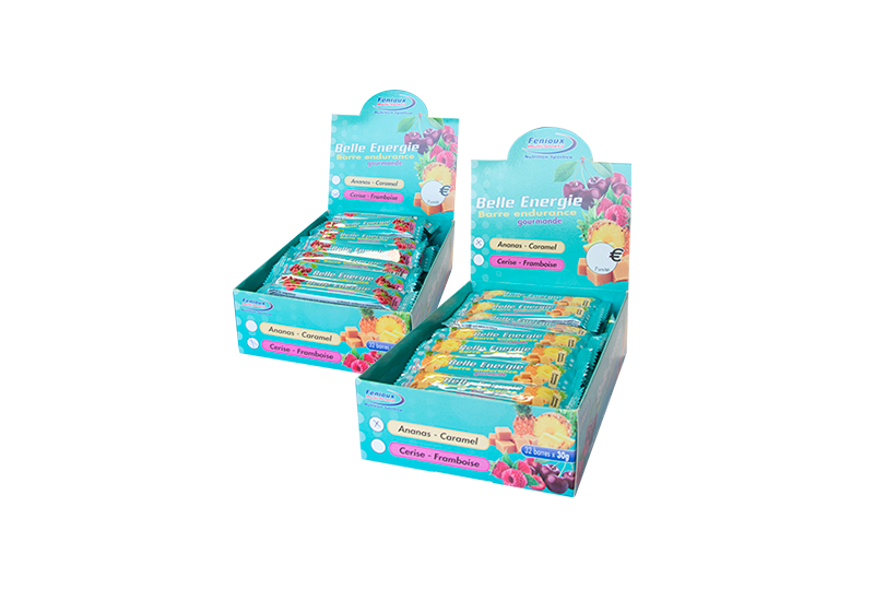 FENIOUX BARRES BELLE ENERGIE ANANAS CARAMEL BOITE DE 32 BARRES