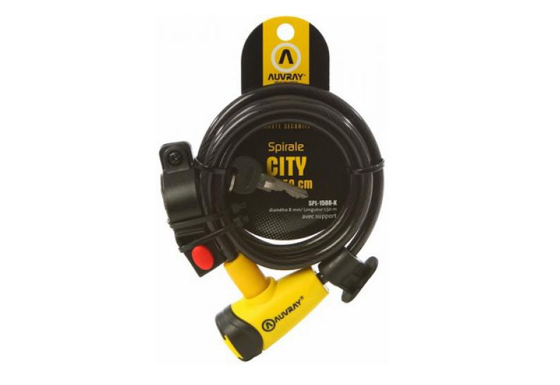 ANTIVOL VELO SPIRAL AUVRAY CITY NOIR